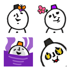 雪だるまのかわいいミニ絵文字02の絵文字メイン画像