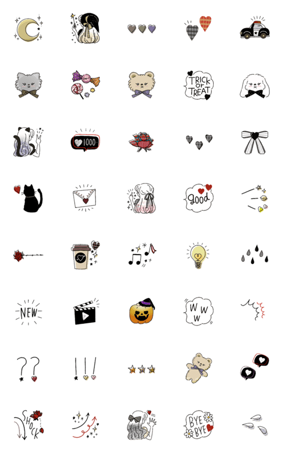 [LINE絵文字]ガーリーな日常EMOJI♡ハロウィンの画像一覧