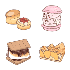 [LINE絵文字] アフタヌーンティー☆美味しいデザート達の画像