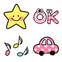 [LINE絵文字] 毎日使える シンプル絵文字の画像