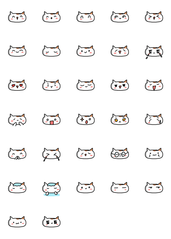 [LINE絵文字]三毛猫みーちゃんの日常の画像一覧