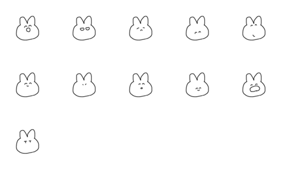 [LINE絵文字]usakonoemojiの画像一覧