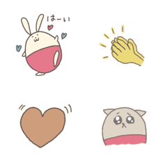 [LINE絵文字] ぶるまるずとくすみカラーの絵文字の画像