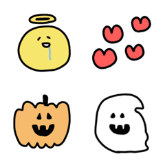 [LINE絵文字] ゆるっとゆるハロウィン♡絵文字の画像