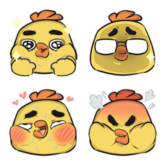 [LINE絵文字] Stupid chick with a funny faceの画像