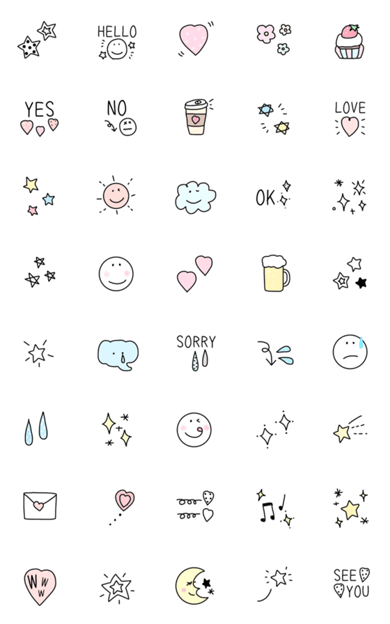 [LINE絵文字]【毎日ゆるーくかわいい絵文字♡】の画像一覧