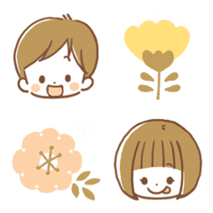 [LINE絵文字] 男の子＆女の子ファミリースタンプの画像