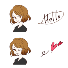 [LINE絵文字] 大人女子のふきだし絵文字の画像