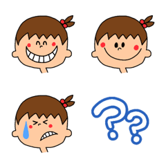[LINE絵文字] ちょんまげ女の子の画像