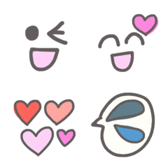 [LINE絵文字] シンプルかわいい使える絵文字2の画像