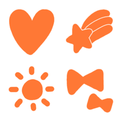 [LINE絵文字] オレンジ好きオレンジ推しのシンプル絵文字の画像