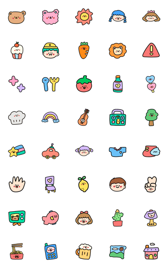 [LINE絵文字]ta da emoji :-Dの画像一覧