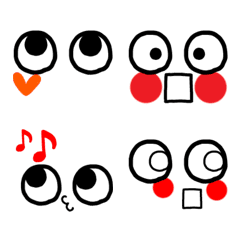 [LINE絵文字] 目デカ★シンプルな顔の絵文字8の画像