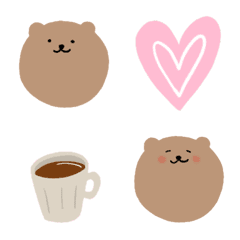 クマとシンプル絵文字の絵文字メイン画像