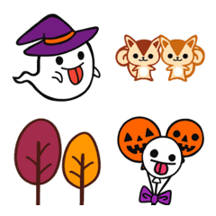 [LINE絵文字] りすさんず＊秋とハロウィン＊の画像