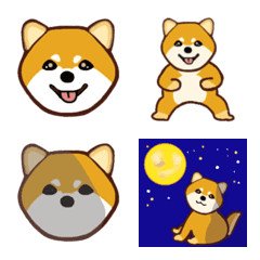柴犬わんわんミニスタンプ絵文字の絵文字メイン画像