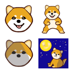 [LINE絵文字] 柴犬わんわんミニスタンプ絵文字の画像