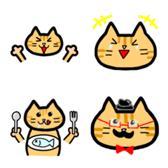 [LINE絵文字] 茶トラさんのねこ絵文字【ノーマル・毎日】の画像