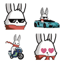 [LINE絵文字] Cool Rabbit boyの画像