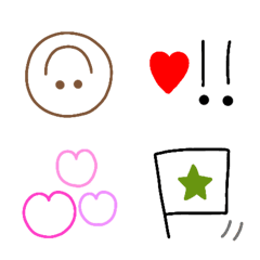 [LINE絵文字] ✳使いやすい線画絵文字✳の画像