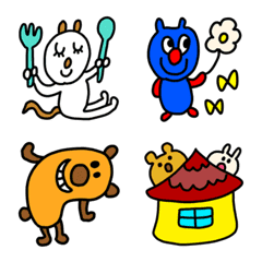 [LINE絵文字] riekim動物絵文字の画像