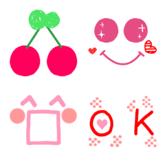 [LINE絵文字] ピンク系の可愛い絵文字♡5の画像