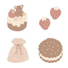 [LINE絵文字] くすみカラー♡スイーツ絵文字の画像