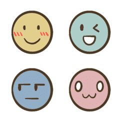 [LINE絵文字] cute emoji faceの画像