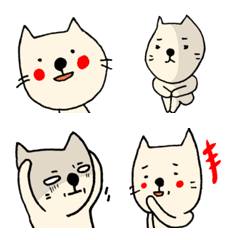 [LINE絵文字] ラクガキ猫のやる気なし絵文字の画像