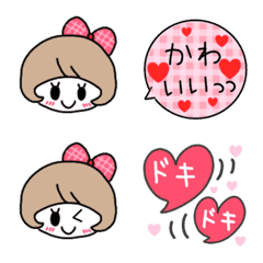 [LINE絵文字] SAORIアミのおかっぱの女の子の画像