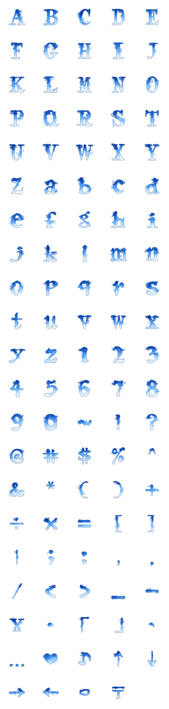 [LINE絵文字]Soft Blue Sky Emojiの画像一覧