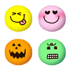 ぷっくり♥️にこちゃん♥️ハロウィンも♪の絵文字メイン画像