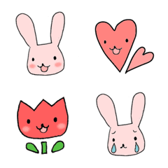 [LINE絵文字] うさこ♡思い出の可愛い★絵文字の画像