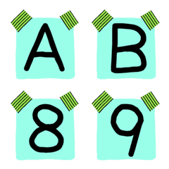 [LINE絵文字] アルファベット★数字★A-Z.0-9★#004の画像