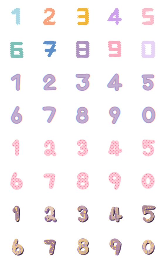 [LINE絵文字]color numberの画像一覧