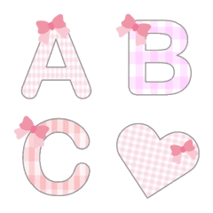 [LINE絵文字] ribbon ＆ check emoji2の画像