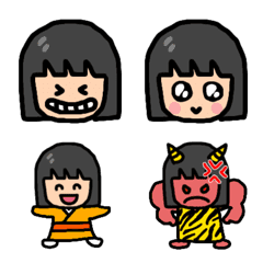 [LINE絵文字] 座敷童子の絵文字の画像