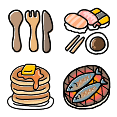 [LINE絵文字] はっきりくっきりカワイイ食べ物絵文字の画像