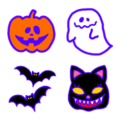 [LINE絵文字] ポップでエモいハロウィン絵文字の画像