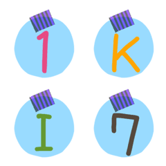 [LINE絵文字] 数字＋アルファベット★3の画像