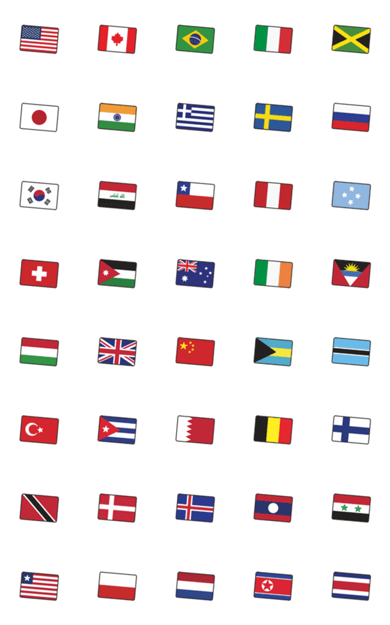 [LINE絵文字]かわいい国旗の画像一覧