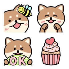 [LINE絵文字] まんまる柴犬のかわいい絵文字★日常の画像