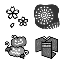 四季のシンプルな絵文字の絵文字メイン画像