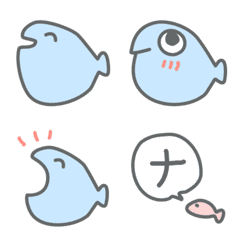 [LINE絵文字] 水色のサカナの画像