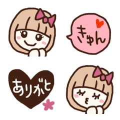 [LINE絵文字] ♡可愛い女子の毎日絵文字♡の画像