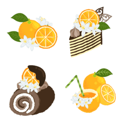 [LINE絵文字] Cute and Stylish Orange Emojiの画像