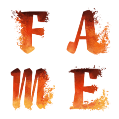 [LINE絵文字] Red Flame Font Styleの画像