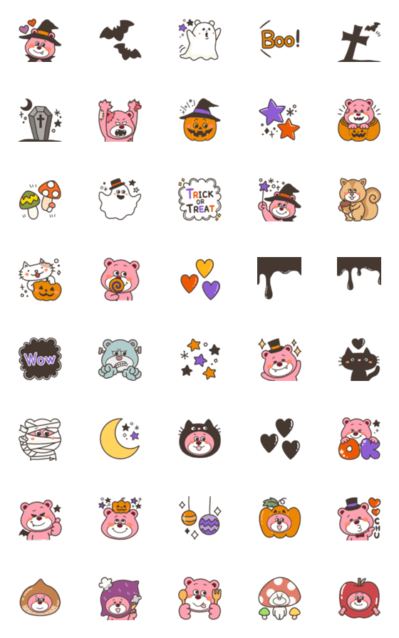 [LINE絵文字]オルソくん ハロウィン絵文字の画像一覧