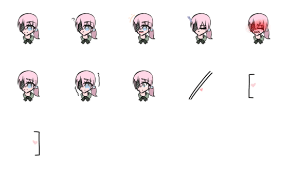 [LINE絵文字]Pinkgirl！の画像一覧