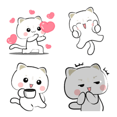 [LINE絵文字] British short hair cat : emojiの画像